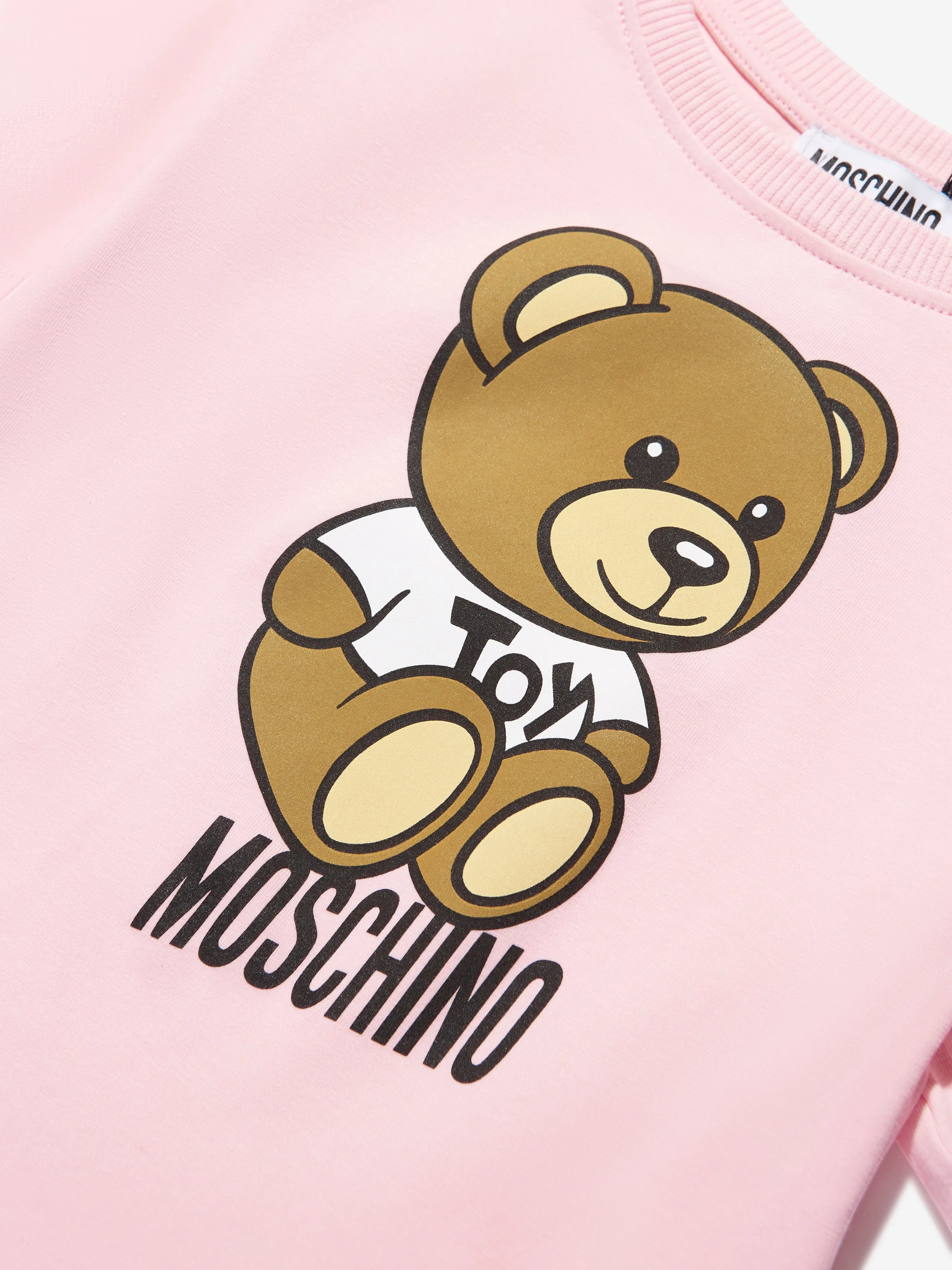 Moschino Girls T-Shirt Skater Dress in Pink