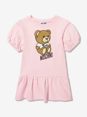 Moschino Girls T-Shirt Skater Dress in Pink