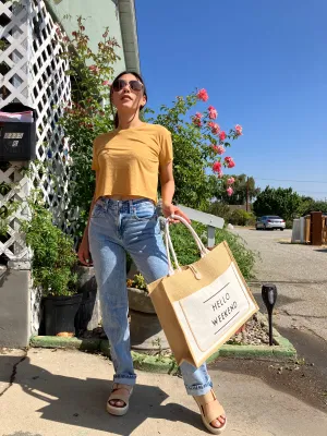 Mustard Cotton Crop Top