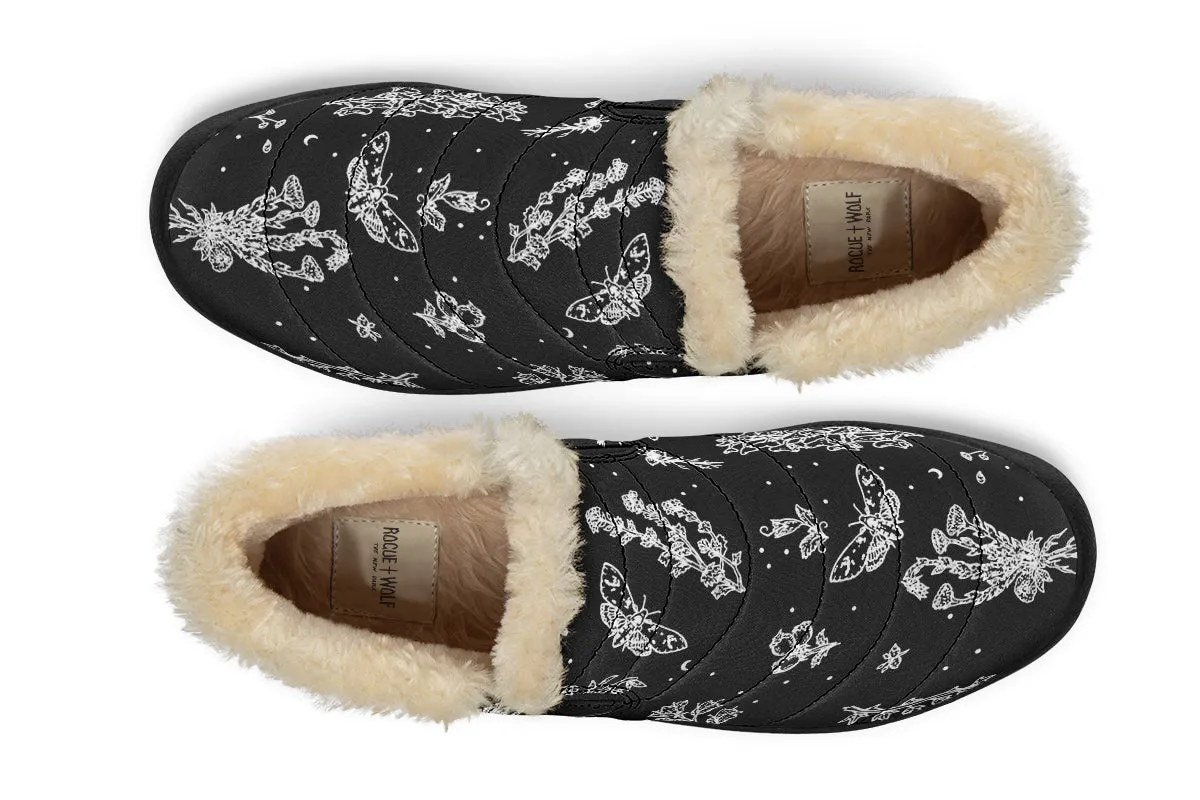 Nightshade Winter Sneakers - Warm & Easy Slip-On Shoes Lined with Vegan Wool with Anti-Slip Soles