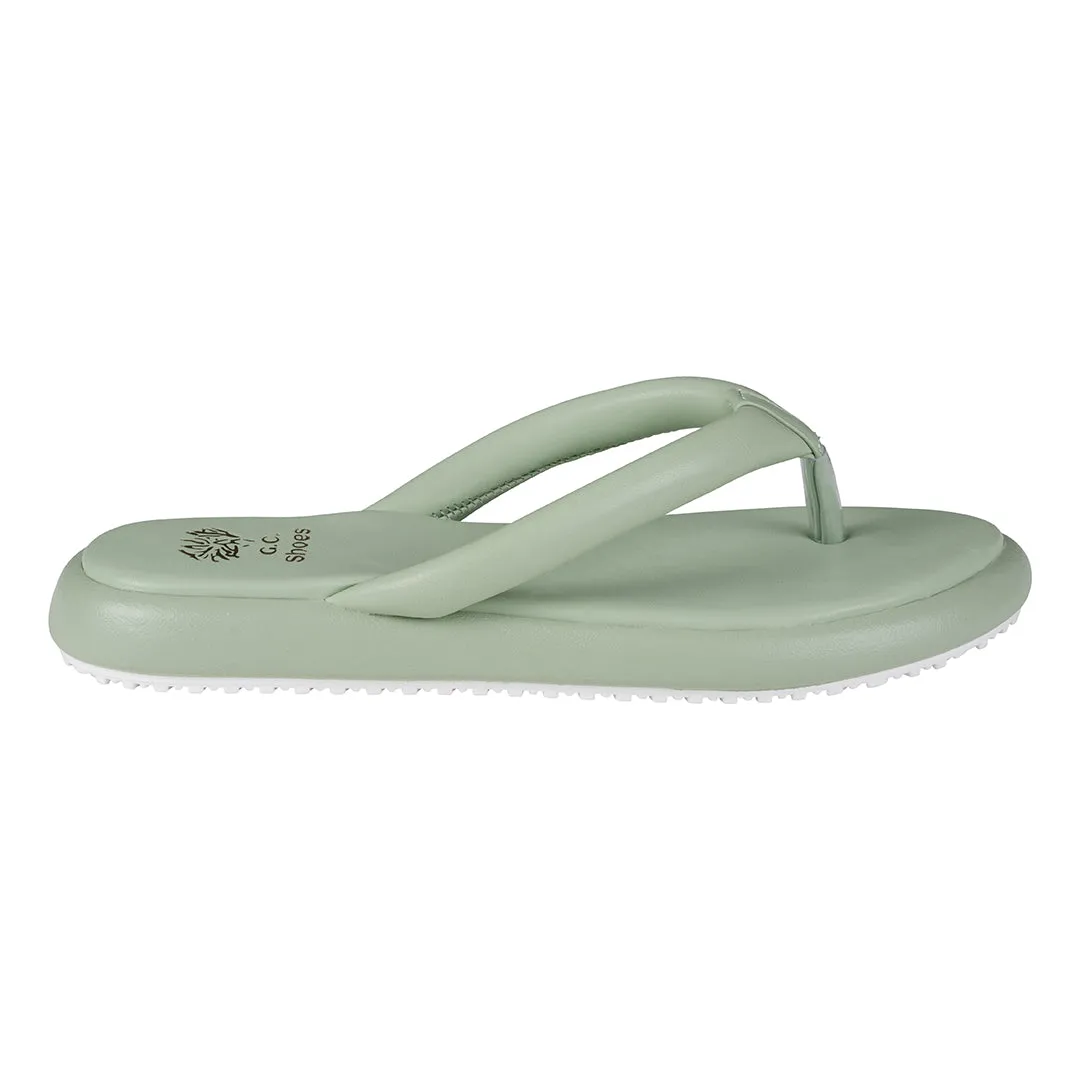 Parisa Sage Thong Slide Flat Sandals