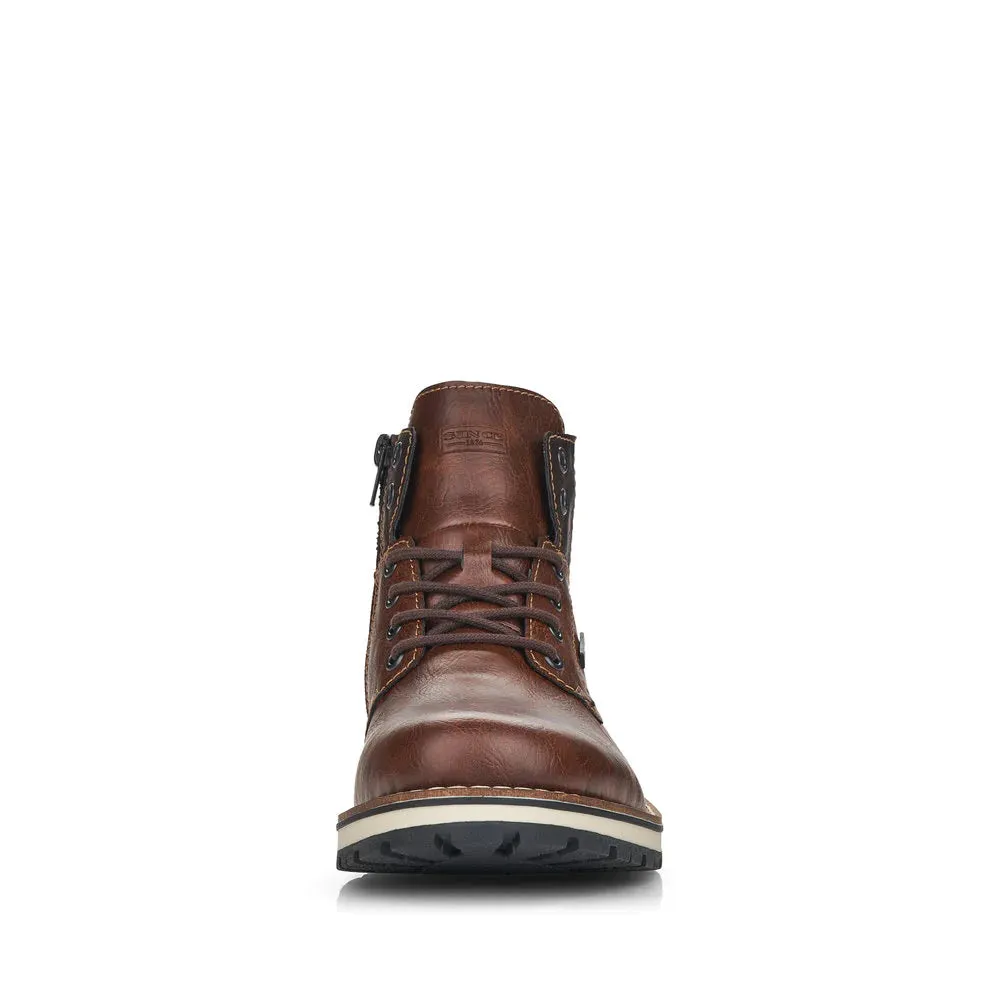 Rieker Men's Ronnie 25 Waterproof Lace Boot (Brown)