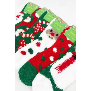 Santa and Friends Christmas Cozy Socks