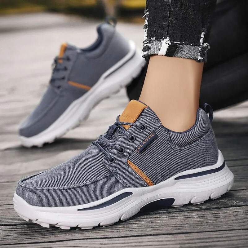 Summer Autumn Canvas Men's shoes Breathable Men vulcanized shoes Slip Wear Men's Flat shoes Soft Casual Shoes Size 48