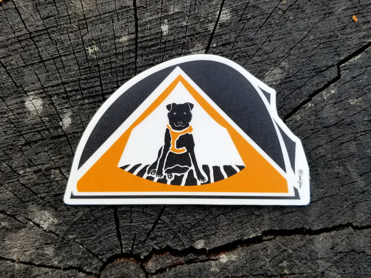 Tent Camping Pup Waterproof Sticker