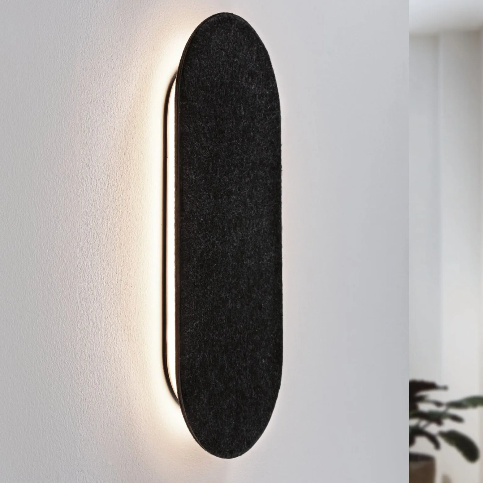 Tulga 17W LED Oval Wall Light with 3-Step Dim in Anthracite