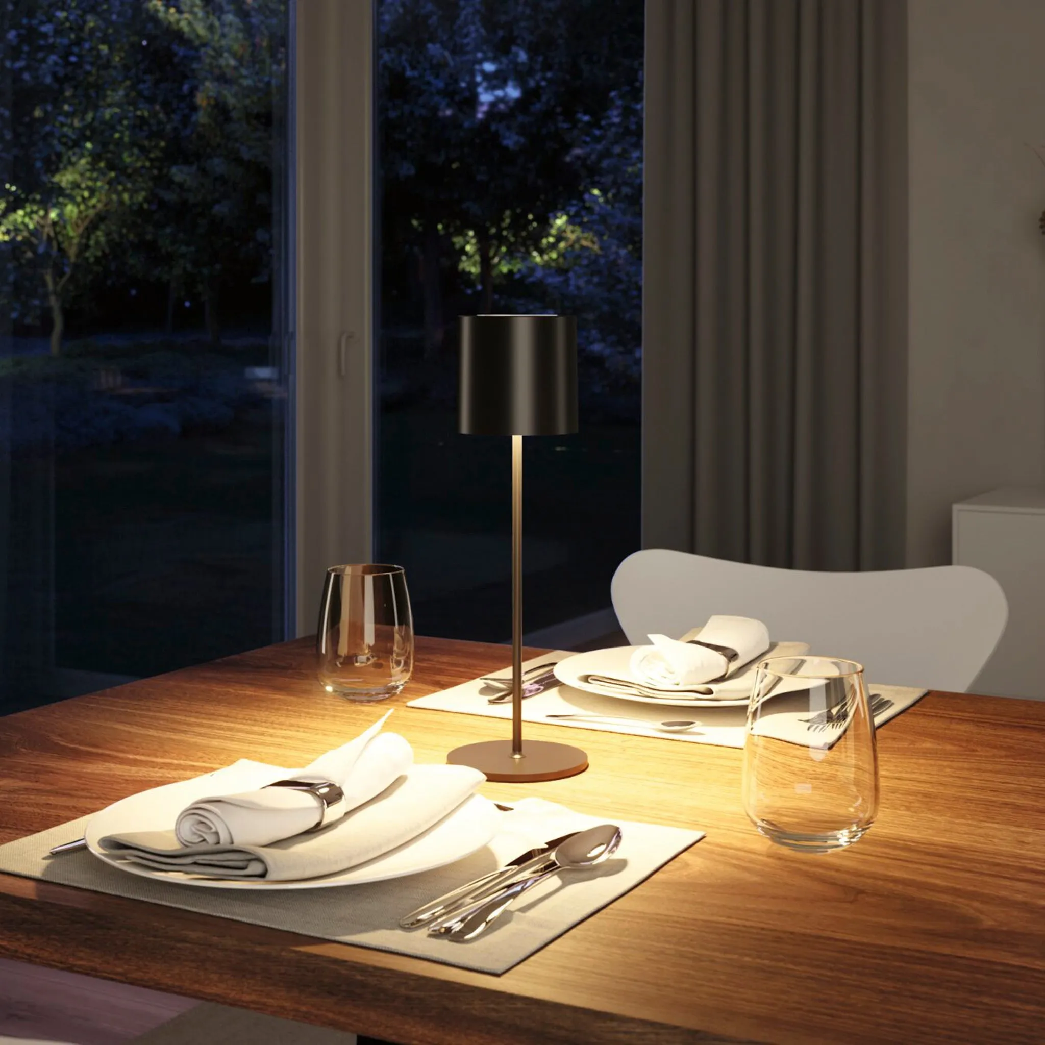 Tuni 2.8W LED Mobile Table Lamp in Black Matt