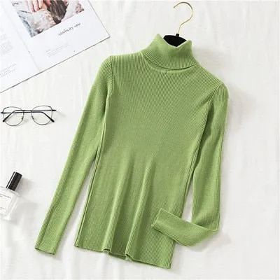 women Knitted Turtleneck Sweater