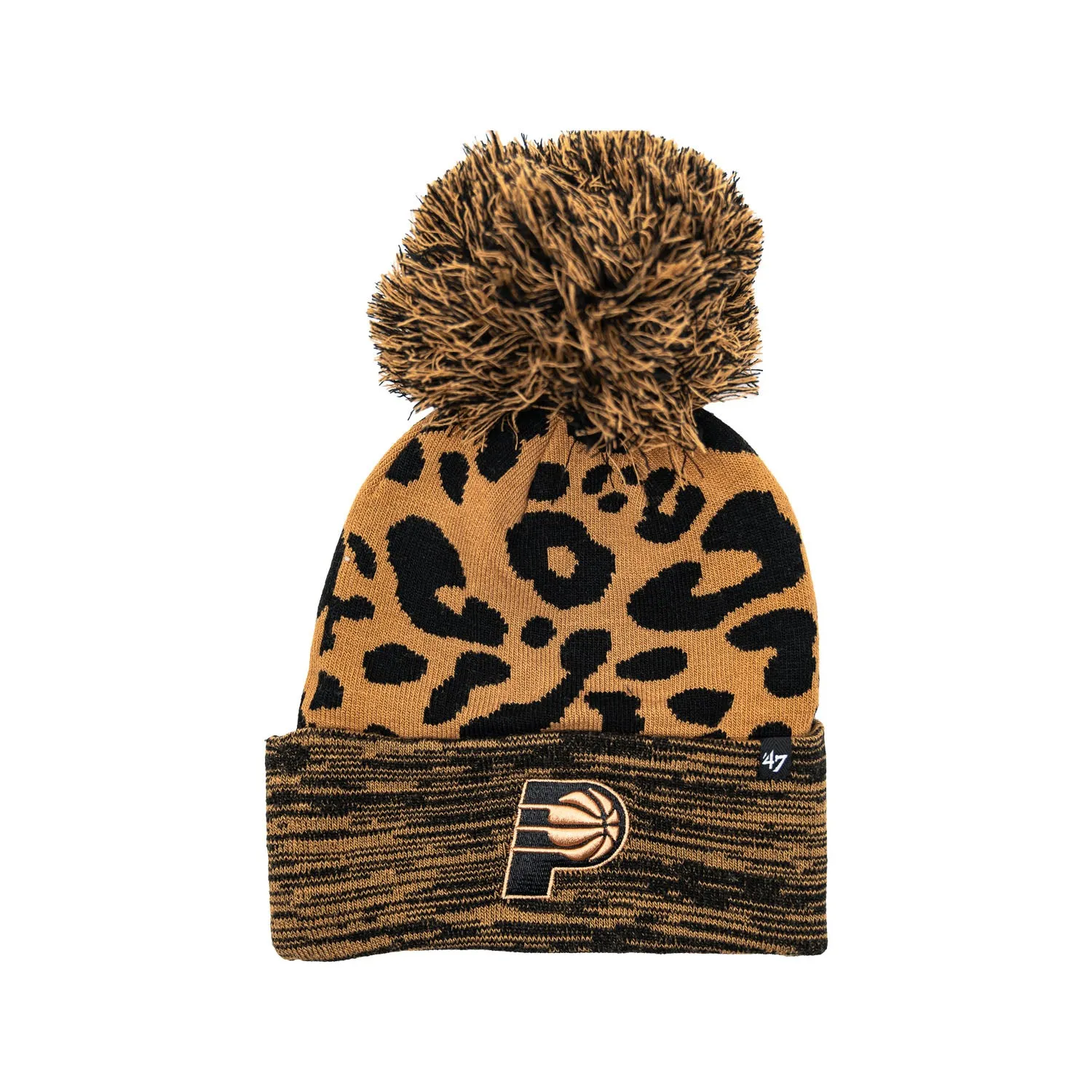 Women's Indiana Pacers Rosette Cuff Knit Hat in Tan by 47