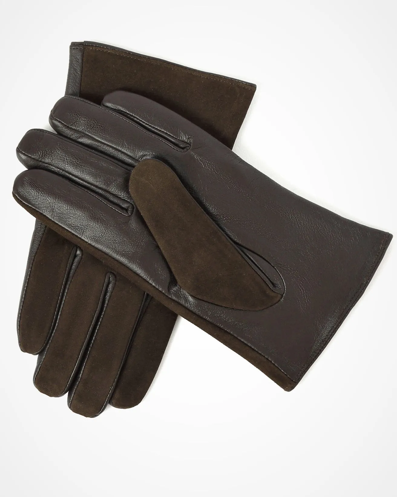 YISEVEN Men's Winter lambskin Suede Leather Gloves