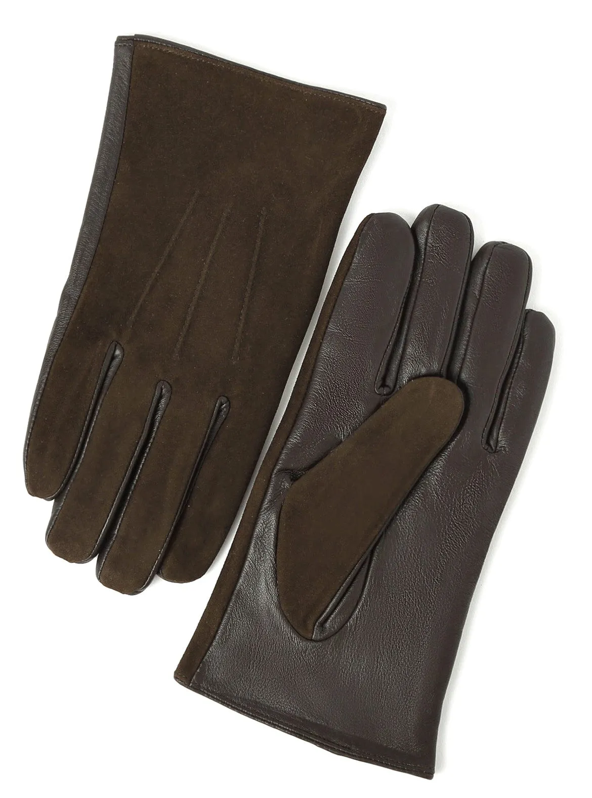 YISEVEN Men's Winter lambskin Suede Leather Gloves